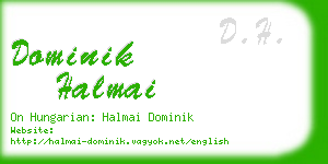 dominik halmai business card